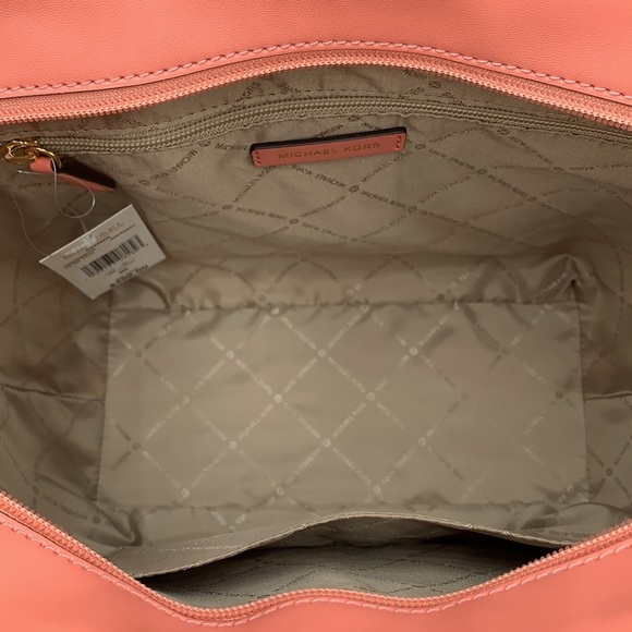 MICHAEL KORS CARMEN LARGE NORTH SOUTH TOTE SHERBERT COLOR - Picture 12 of 16